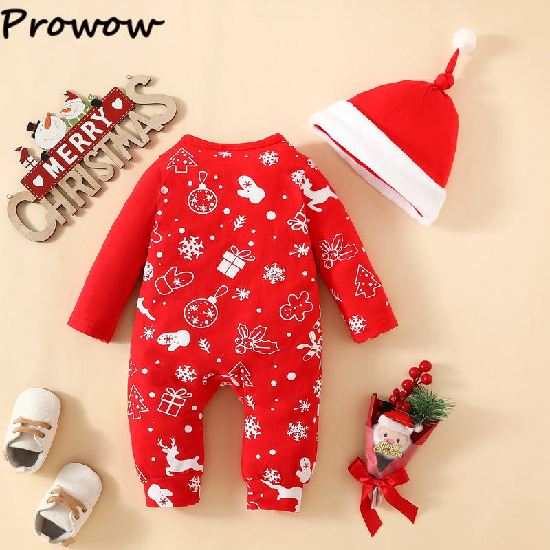 Body Bebé Primeiro Natal 2 Peças - My First Christmas Rena Jumpsuit Gorro 2025