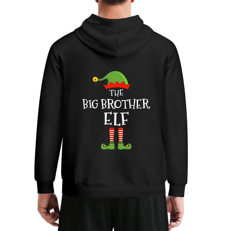 Hoodie Natal Big Brother Elf Família - Sweatshirt Divertida Matching Family