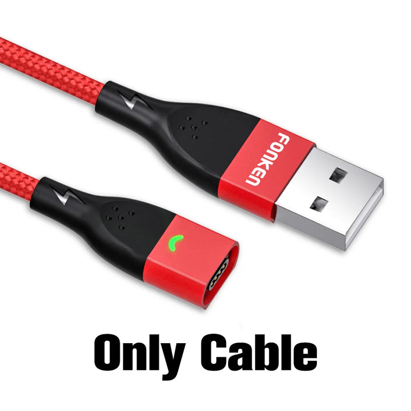 Cabo Magnético FONKEN USB-C - Carregamento Rápido Universal