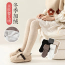 Girls' leggings in autumn and winter plus thin velvet vertical stripes wear children's pantyhose gray dance socks tide.