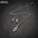 Conjunto Joias Aço Inoxidável - Colares Brincos Flores Bohemia para Homens e Mulheres