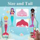 Brinquedos Sereia Mergulho 2/3/4 Peças - Coloridos À Prova de Água para Piscina Presente Crianças