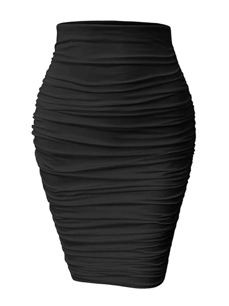 Saia Envolvente Sexy Plissada - Elástica Ajustada Lápis Férias Moda