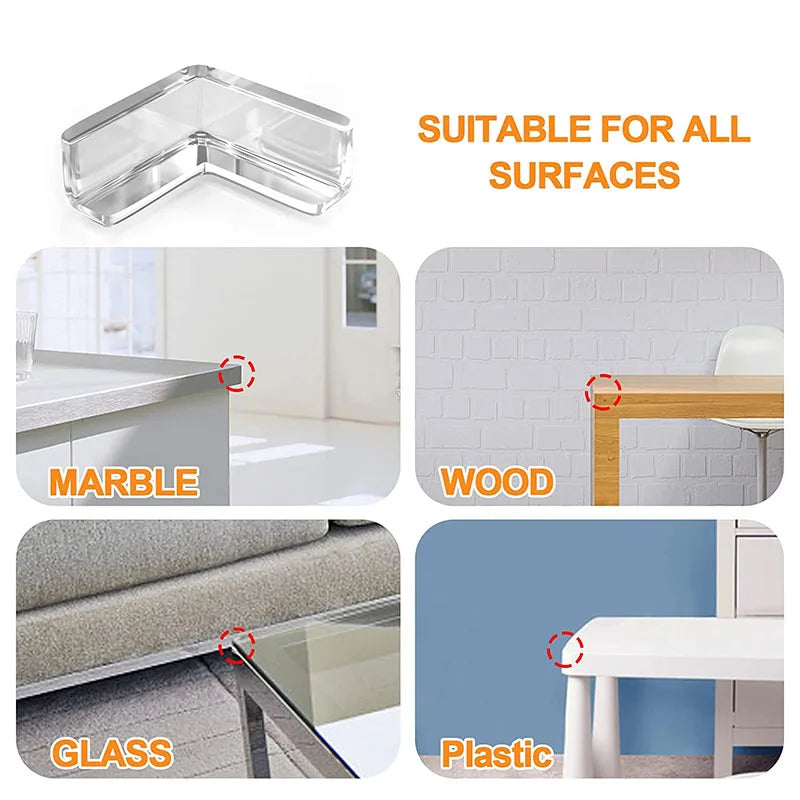 Protetores de Cantos Mesa Silicone 4/10 Peças - Segurança Bebé Crianças Anti-Colisão