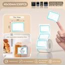 Papel Térmico Niimbot B21/B203/B3S - Etiquetas Autoadesivas Impermeáveis Resistentes a Óleo e Rasgos