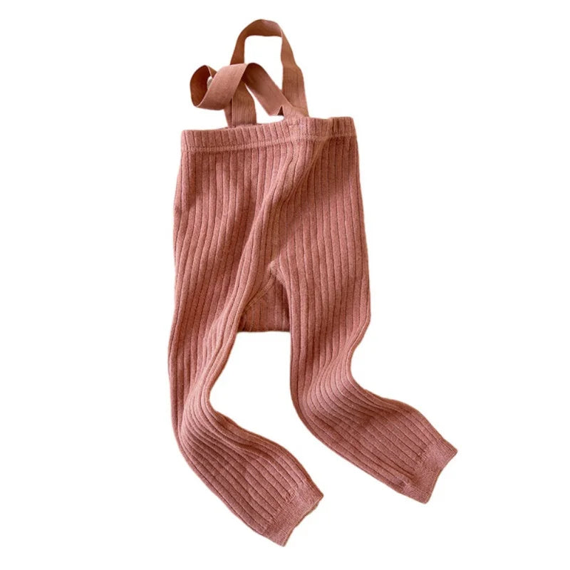 Collants Bebé Natal Suspensórios - Malha Cintura Alta Quentes Menino Menina