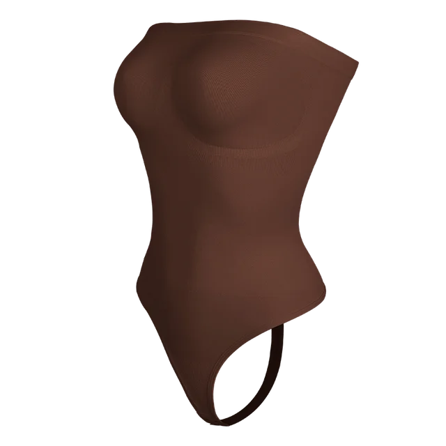 Body Shapewear Ombros Descobertos - Modelador Cintura e Abdómen com Tanga