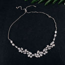 Conjunto Joias ZAKOL Luxo Zircão AAA Branco - Brincos Pulseira Colar 4 Peças para Casamento