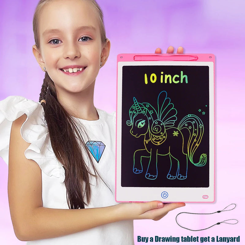 Tablet Gráfico LCD 16/12/10/8.5 Polegadas - Desenho Colorido para Crianças 3-8 Anos
