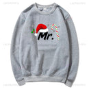 Hoodie Natal Mr & Mrs Matching Casal - Sweatshirt Hubby Wifey Couple Xmas