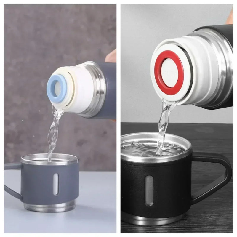 Garrafa Térmica de Aço Inoxidável 500ml - Mantém Quente e Frio