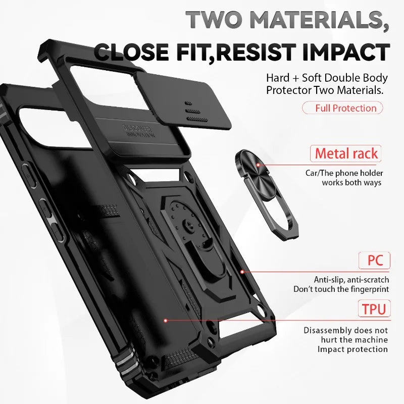 Capa Anti-Choque Google Pixel com Anel Magnético - Proteção Premium com Suporte