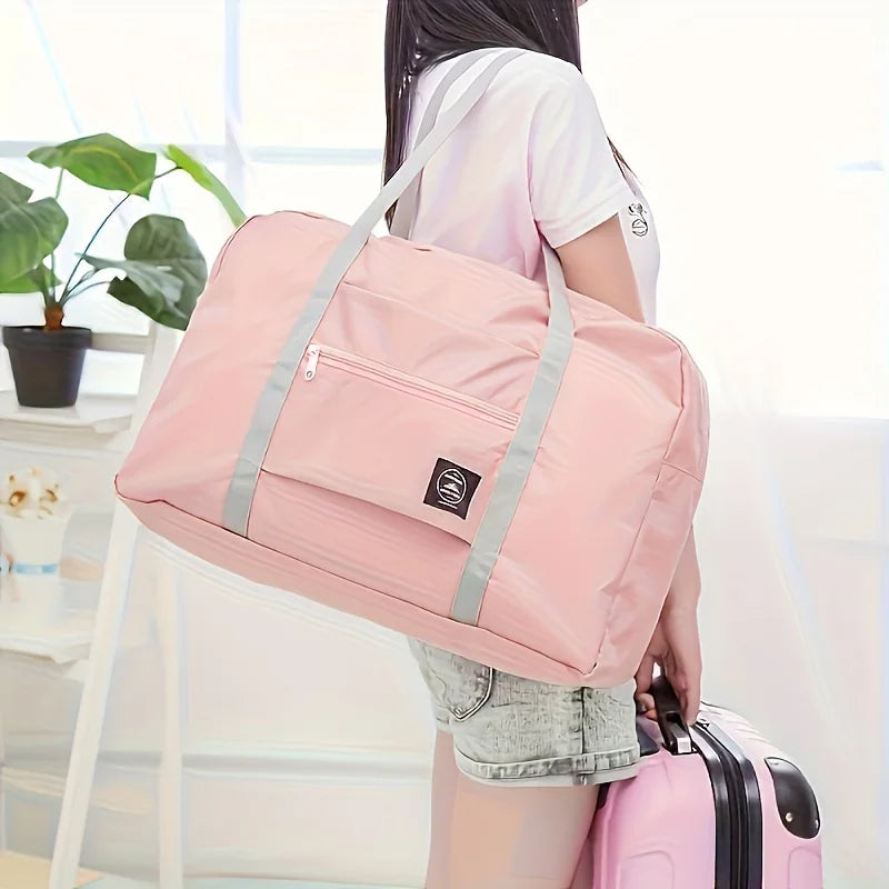 Saco de Viagem Dobrável para Avião - Bolsa Carry-On Leve Grande Capacidade Fim de Semana