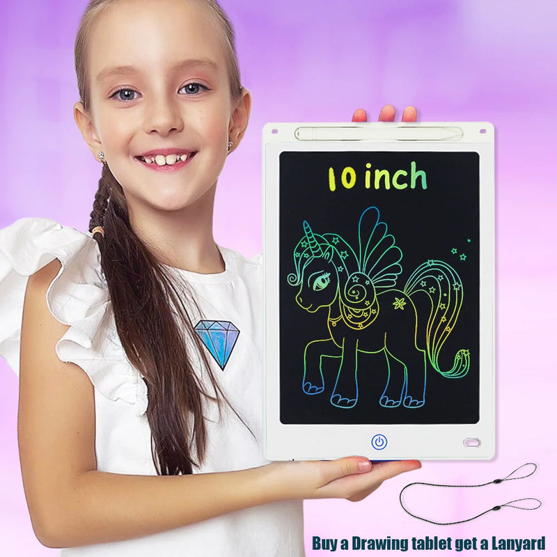 Tablet Gráfico LCD 16/12/10/8.5 Polegadas - Desenho Colorido para Crianças 3-8 Anos
