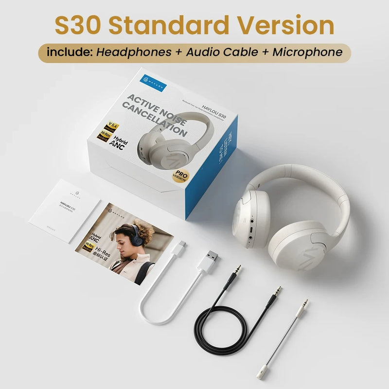🎧 Haylou S30 Bluetooth 5.4 | Headphone Over-ear com ANC, 80h Bateria, Som HD