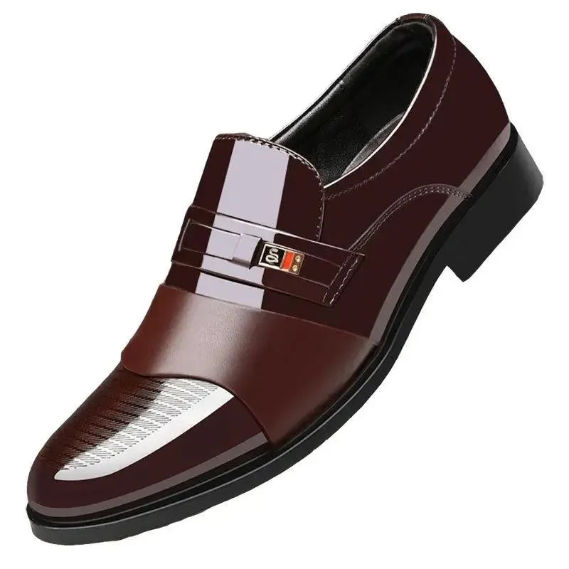 Sapatos Formais Masculinos Couro Minimalistas - Antiderrapantes Trabalho