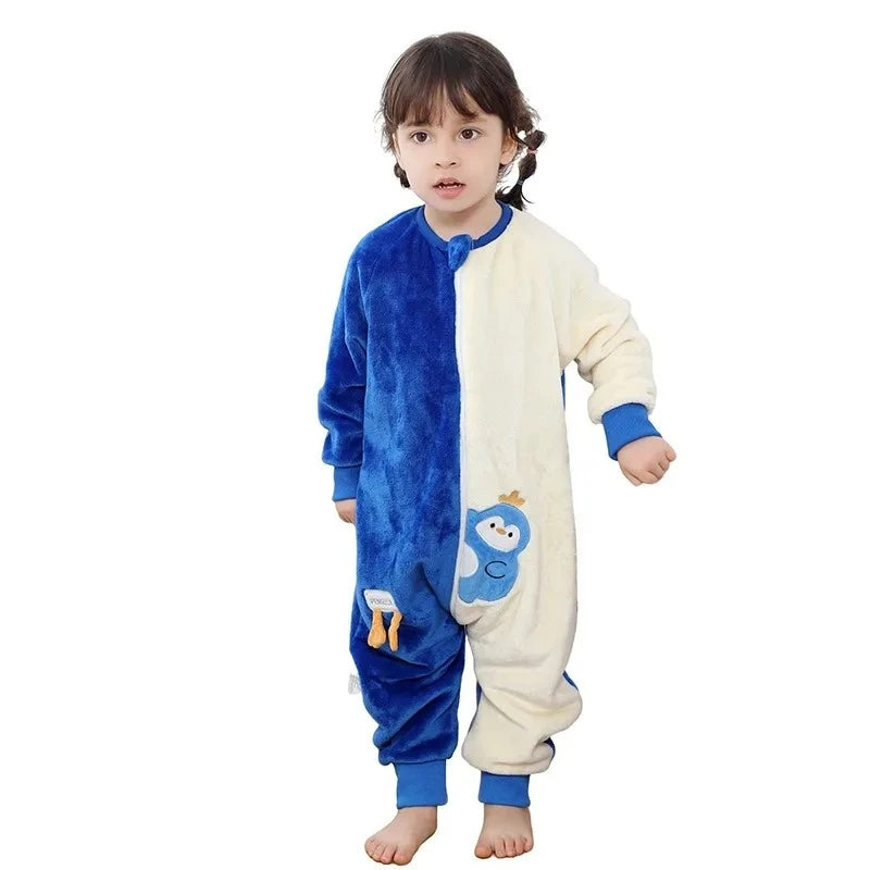 Pijama Natal Flanela Criança - Roupa Dormir Quente Inverno Menino Menina 1-6T
