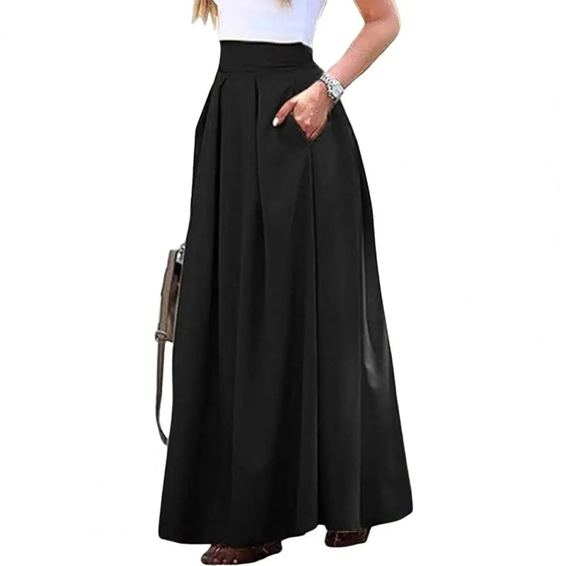 Saia Maxi Elegante Cintura Alta - Tecido Respirável Ajustada para Festas