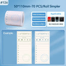 Rolo de Etiquetas Térmicas Adesivas Niimbot 2 Polegadas - Papel Colorido Impermeável para Impressora B1 B21