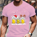 T-Shirt Natal Cerveja Humor - Reinbeer Pai Natal Luzes Xmas Festa Streetwear