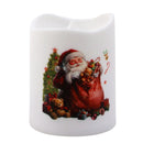 Velas LED Natal Transparentes - Decoração Natalícia com Impressão Iluminada