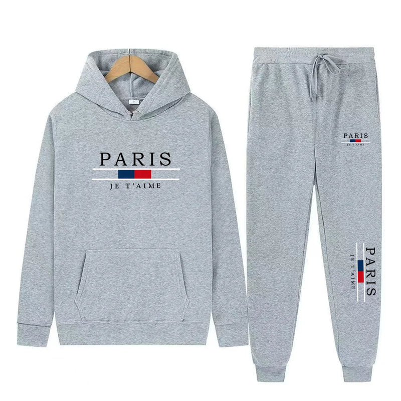 Fato de Treino com Capuz 2 Peças - Sweatshirt e Calças Desportivas Unissexo