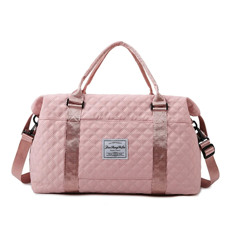 Saco de Viagem Dobrável Acolchoado - Bolsa Ginásio Yoga Separação Seco/Molhado