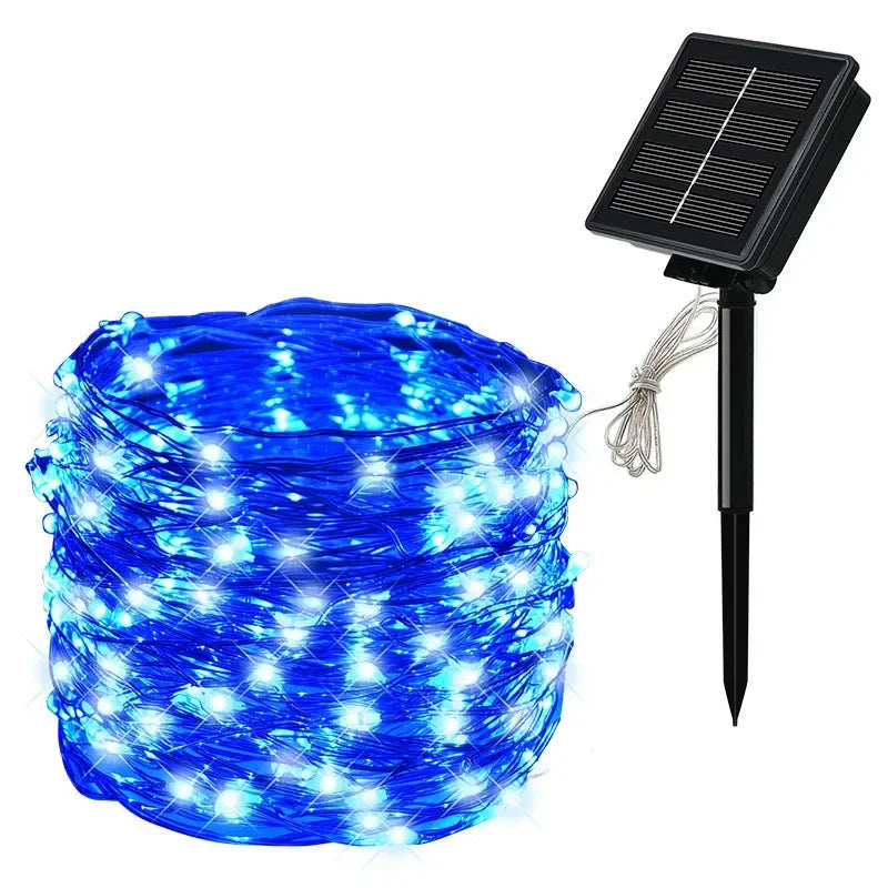 Luzes LED Solares 7M/12M/22M/32M - Guirlanda Decorativa À Prova de Água para Jardim e Festas