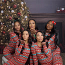 Pijama Algodão Natal Família - Conjunto Manga Comprida Mãe Pai Criança Xmas
