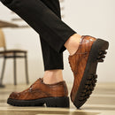Sapatos Sociais Masculinos Elegantes - Preto Castanho Escritório Casual