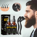 Kit Óleo para Barba e Couro Cabeludo com Roller Massageador - 60ml Fórmula Iluminadora Sem Álcool | Presente Perfeito Natal Dia do Pai