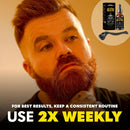 Kit Óleo para Barba e Couro Cabeludo com Roller Massageador - 60ml Fórmula Iluminadora Sem Álcool | Presente Perfeito Natal Dia do Pai