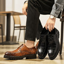 Sapatos Sociais Masculinos Elegantes - Preto Castanho Escritório Casual