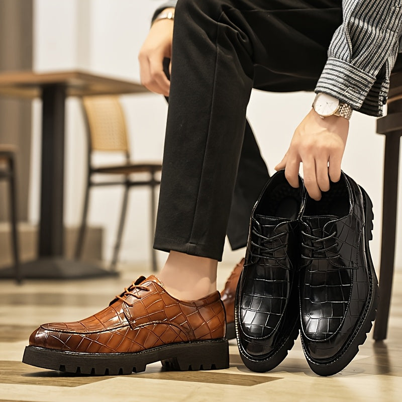 Sapatos Sociais Masculinos Elegantes - Preto Castanho Escritório Casual
