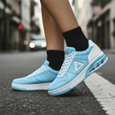 Ténis azuis com sola almofadada